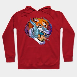 A crazy boy in a tiger helmet Hoodie